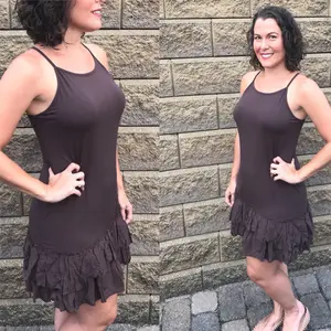Dark Chocolate Double Layered Ruffle Dress Extender