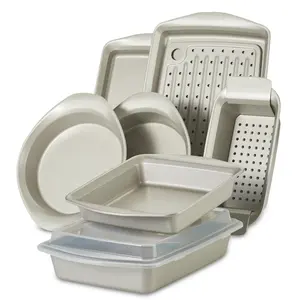 Nonstick Bakeware Set - 10-Piece Set with Nonstick Baking Pans and Lids