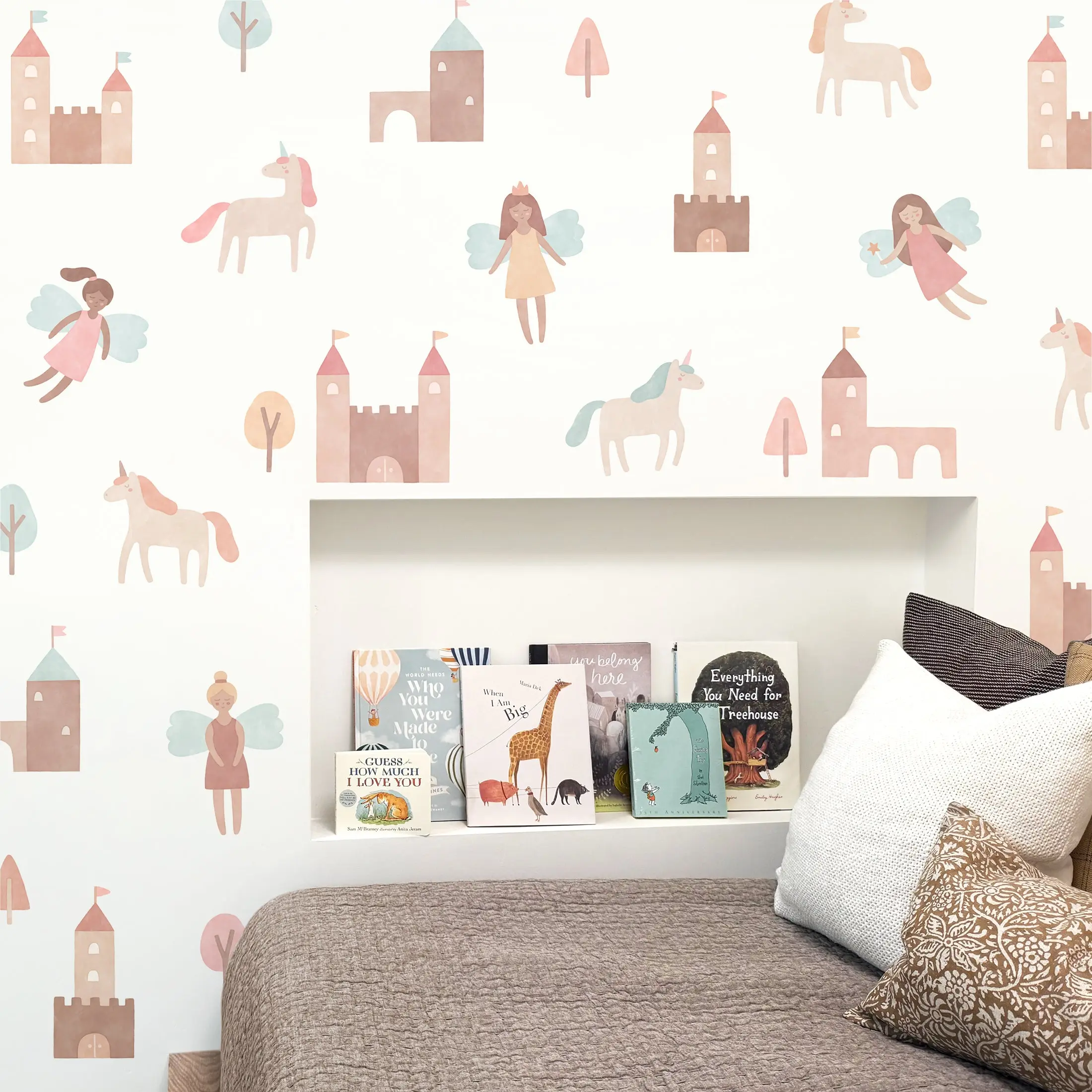 Fairy Unicorn Wall Decals - Removable & Reusable Fabric Wall Stickers