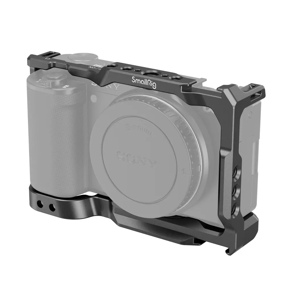 SmallRig Aluminum Alloy Quick Release Camera Cage - 46.7mm Protector Cover Mount for Sony ZV-E10 Flip Screen Digital Camera, Handheld Mount, Tabletop Live Broadcast Gear, Vlogging Tool