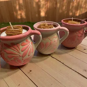 Churro Soy Candle Talavera Mug 16oz (colored)