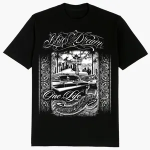 Men's Pullover Hoodie Blue Dream Chicano Style Dga Lowrider Art Gangster Mexican Clothing T-Shirt Cotton Material Perfect for Daily Life Work & Shopping