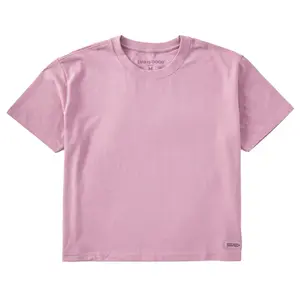 Women's Solid Short Sleeve Crusher Boxy Tee