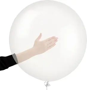 Clear balloons for Stuffing Large Balloons 24 Inch Translucent Balloon 5  Balloons Giant Globe  Latex Big Round Balloon Decorating Wedding,  Shower, Birthday Party Helium Quality