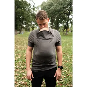 Lalabu The Dad Shirt | Hands-Free Baby Carrier for Dad with Kangaroo Pouch | Engineered for Bonding, Safety, & Comfort for Newborns Up to 15 Lbs. | CPSC Approved