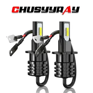 CHUSYYRAY Upgrade H3 LED Headlight Fog Light Bulbs Kit 55W 9800LM 6000K 360 Degrees White Super Bright for Enhanced IP67 water and dust seal  Visibility Direct Replacement Plug and Play Above 50,000 hours life time 100% Brand New