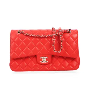 Pre-owned CHANEL Lambskin Shoulder Bags Classic Flap Red Quilted 11334973