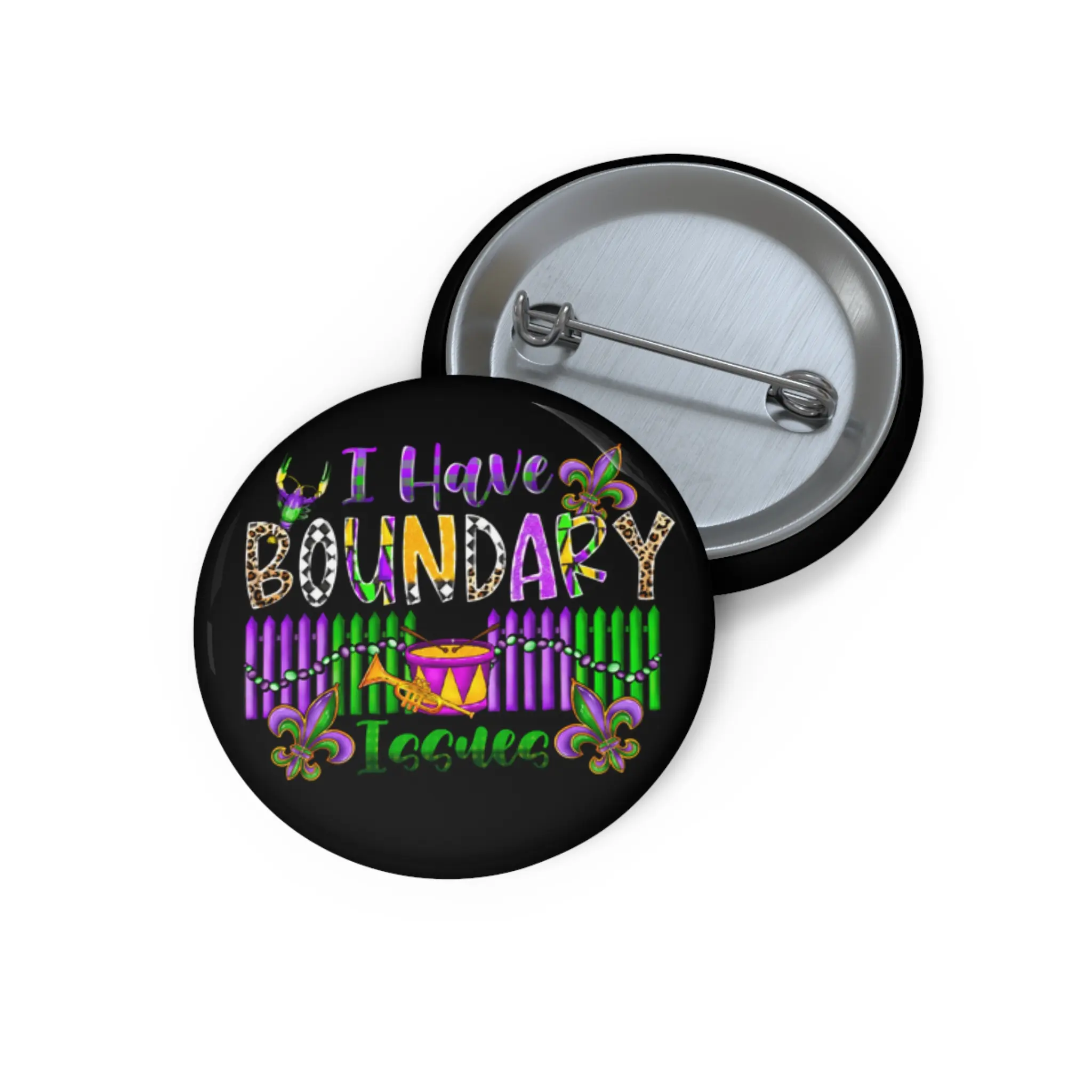 Mardi Gras Pin Buttons, Celebration Pins, Custom Event Buttons, Festive Badge Set, Fun Holiday Accessories