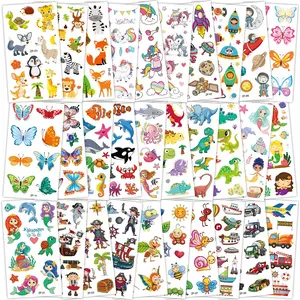 Temporary Tattoos for Kids, 300+ Mixed Styles Temporary Tattoos Stickers Set for Girls and Boys, Space Dinosaur Animals Butterfly Temporary Tattoos for Kids Birthday Party Supplies