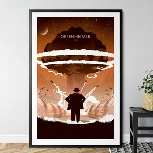 Personalized Oppenheimer Movie Poster, Wall Art, Alternative Art Prints - Home Decor, Poster Prints, Wall Art, Home Decor, Film Poster, Movie Poster, Movie Art, Alternative Art, Movie Prints, Oppenheimer Movie Poster, War Poster, Minimalist Print IVKRT118