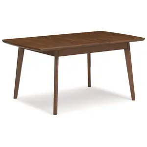 Lyncott - Rectangular Dining Room Butterfly Extension Table - Brown