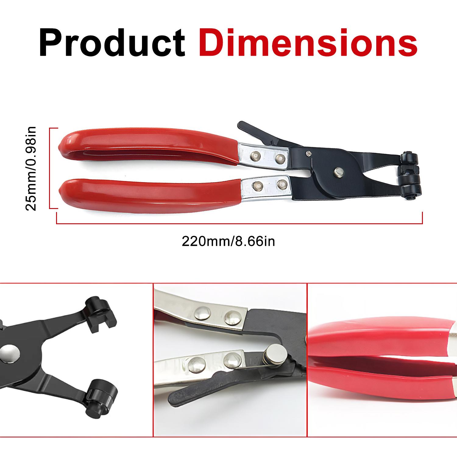 Auto Repair Automotive Electrical Disconnect Pliers, High-Carbon Steel 60° Angled Connector Separator, Hose Clamp Pliers, Trim Clip Removal Tools & Plug Release for Auto Repair