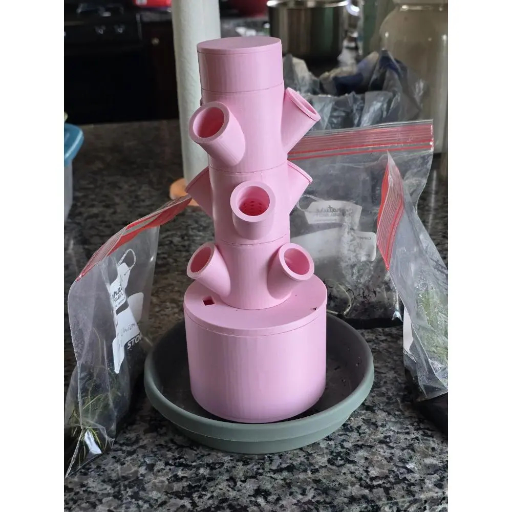 Hydroponic Tower Parts 3 Tier No Pump for 9 Plants Ideal for table top Indoor Setup