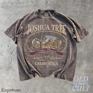 Vintage Joshua Tree National Park Graphic Tshirt, Retro Comfort Colors California Desert Landscape 90s Nostalgia Unisex Shirt #tiktokshopfinds#tiktokmademebuyit#viraltee