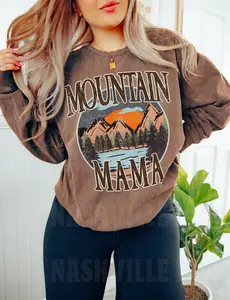 Mountain Mama, Comfort Colors Sweatshirt, Mountains Sweatshirt, Unisex Lightweight Sweatshirt, Comfort Colors 1466