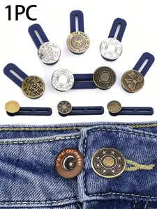 Adjustable Metal Jeans Button Extender, Vintage Style Belt Widener, Unisex, Durable Alloy Button Extender, Suitable for Jeans, Casual Pants, and Skirts | Comfortable and Flexible Waist Adjuster, Versatile