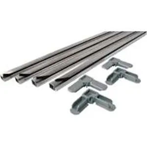 Prime Line Products PL7800 Aluminum Screen Frame Kit, 36 x 36 inch DIY Set with 4 Quickie Corners, Supports Fiberglass Mesh, Mill Finish