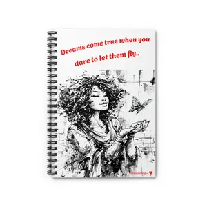 Fly Dreams Fly Journal, Office Stationery Notebook for Daily Writing & Planning