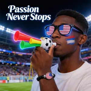 Sporting Event Fan Kit Set – Face Paint, Horn, Sunglasses & Bracelet Accessories