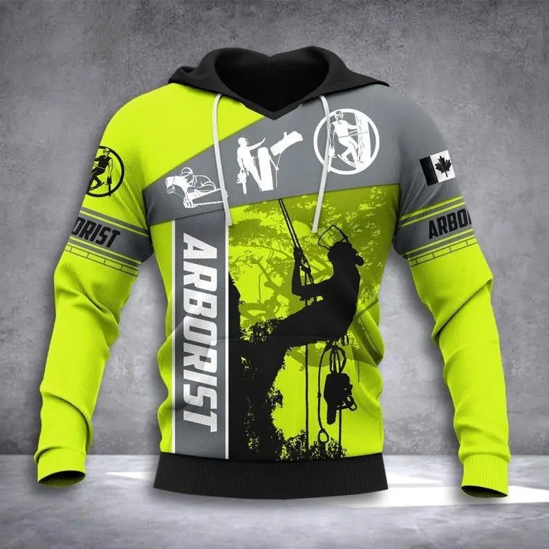 Arborist 3D Printed Hoodies Menwomen Hipster Green, Arborist Gift for Men and Women, Arborist Lovers Hoodie
