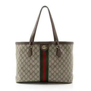 Pre-owned GUCCI Leather Tote Bags GG Supreme Ophidia Large Shopping Tote