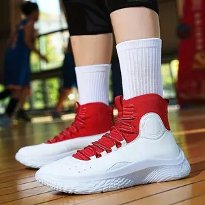 GGOR Shoes for Men Basketball Shoes with Friction Sound, Men's High-top Breathable And Anti-slip Sports Shoes, Practical And Wear-resistant Outfield Cement Court Battle Shoes, Competition And Training Shoes