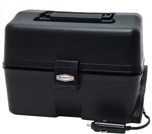 Portable Stove 12 Volt - 15 Amp Fused 5 1/2' Power Cord - Insulated Aluminum Interior - 10-12 Amps @ 12 Volts - 120 Watts - Durable ABS Exterior - 8" x 3-3/4" x 2-1/2"