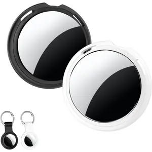 2 Pack Universal Air Tracker Tag [Certified] Pair with Find My (iOS Only) Bluetooth Smart Air Tag Key Finder Item Locator Waterproof Finder Worldwide Tracking For Pet, Wallet, Backpack, Dog, Luggage