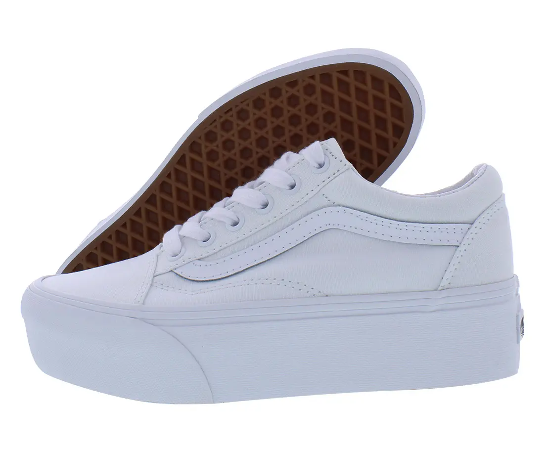 VANS Old Skool Stac Sneaker, Unisex Low-Top Platform Casual Sports Shoes in Canvas & Suede, Footwear