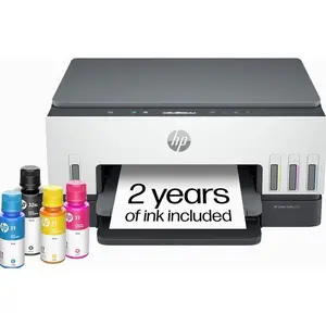 HP Smart Tank 6001 Wireless All-in-One Ink Tank Printer, Scanner, Copier with 2 Years of Ink Included, Best-for-Home, Cartridge-Free Refillable, AI-Enabled (2H0B9A)