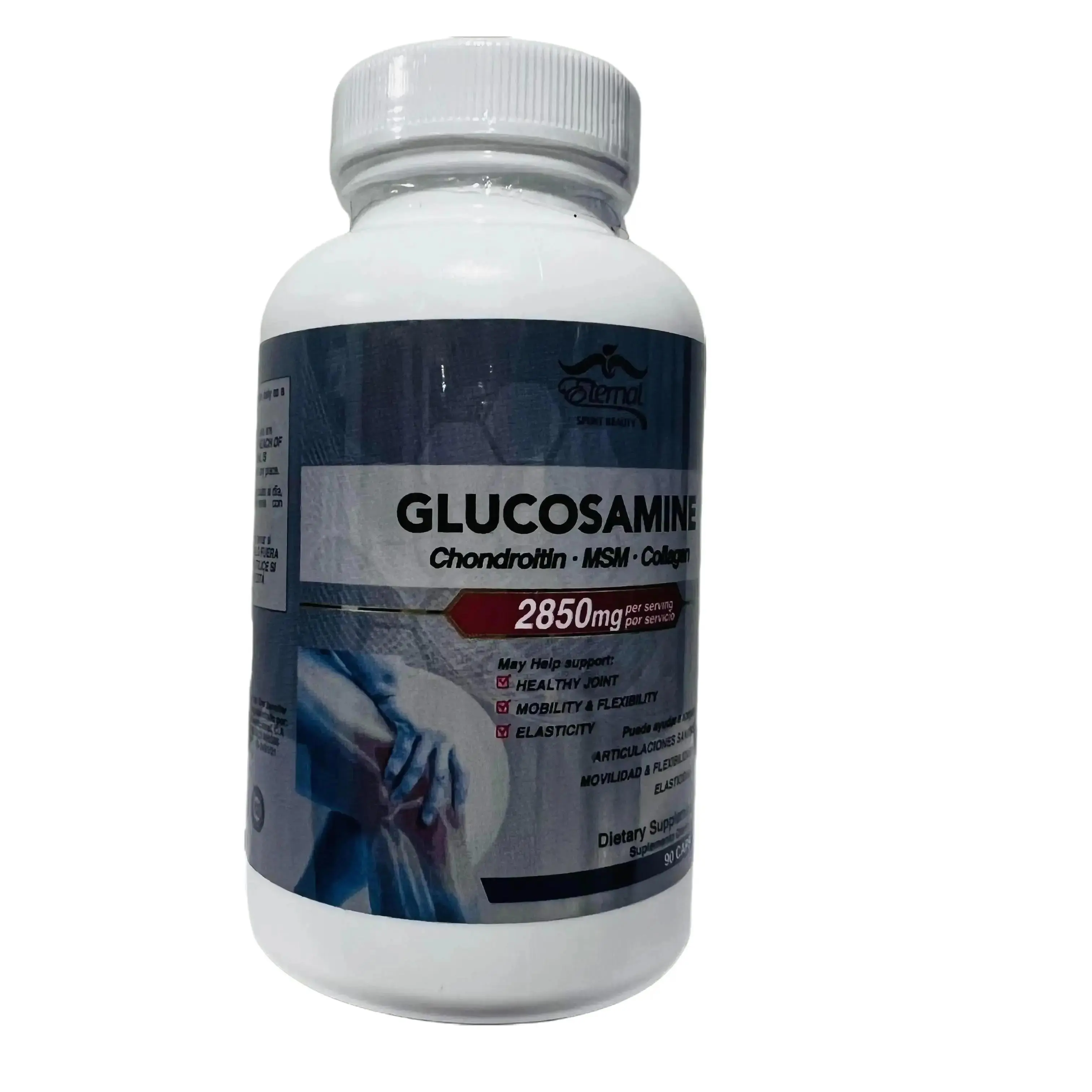 Eternal Spirit Beauty Glucosamine Chondroitin, MSM & Collagen Dietary Supplement - 90 Capsules for Joint Support, Mobility, Flexibility & Elasticity