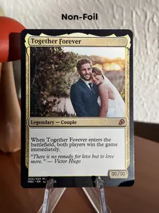 Personalized Fantasy Card - Custom Wedding Gift - Anniversary Card - Pet Lover Gift - Unique Collectible Gift Idea