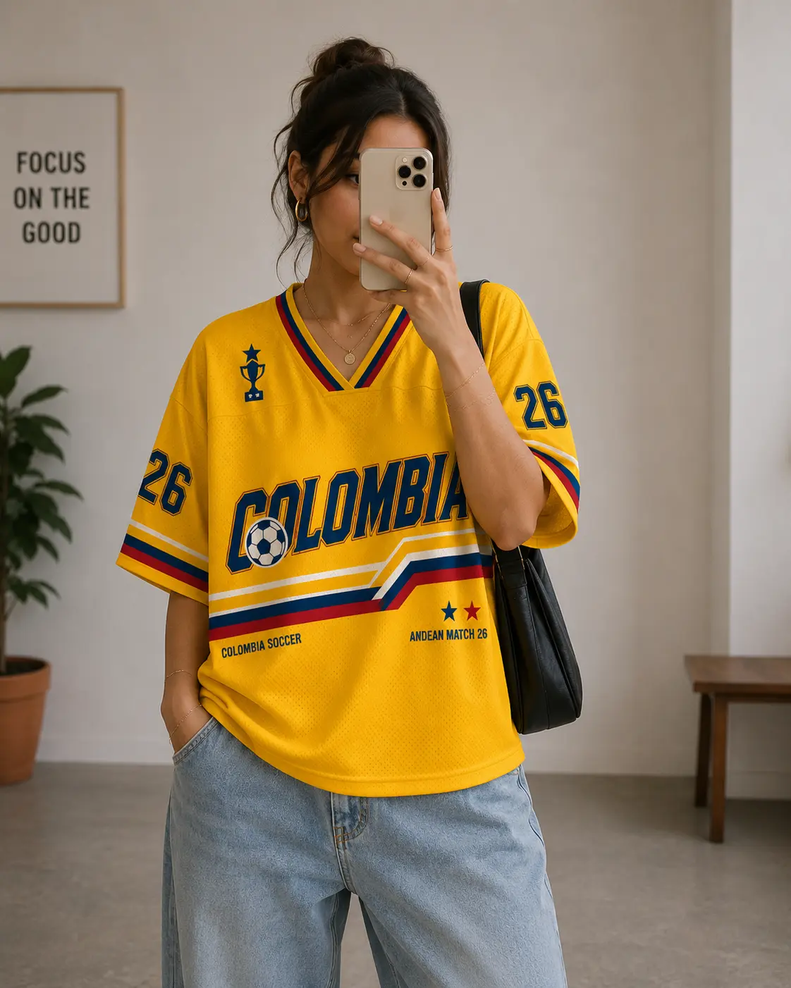 [Custom any Request] Custom Colombia Soccer Jersey Shirt, Retro Football Jersey, Personalized Name & Number Soccer Top, WC 2026 Fan Apparel, Unisex Game Day Gift Jersey