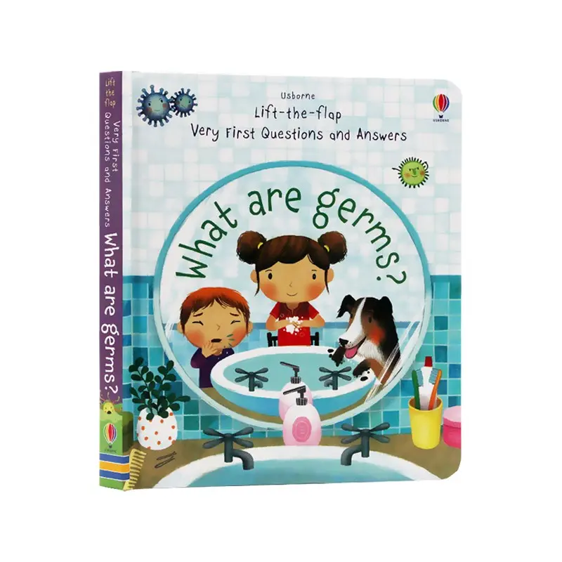 What Are Germs? Science Encyclopedia Flip Book, Picture Book, Early Reading Book, Very First Questions and Answers, Interactive Fun Storybook, Colorful English Learning Toy, Learning Books, Perfect Bedtime Gift