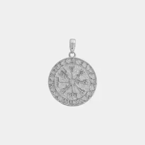 Vegvisir Pendant - White Gold