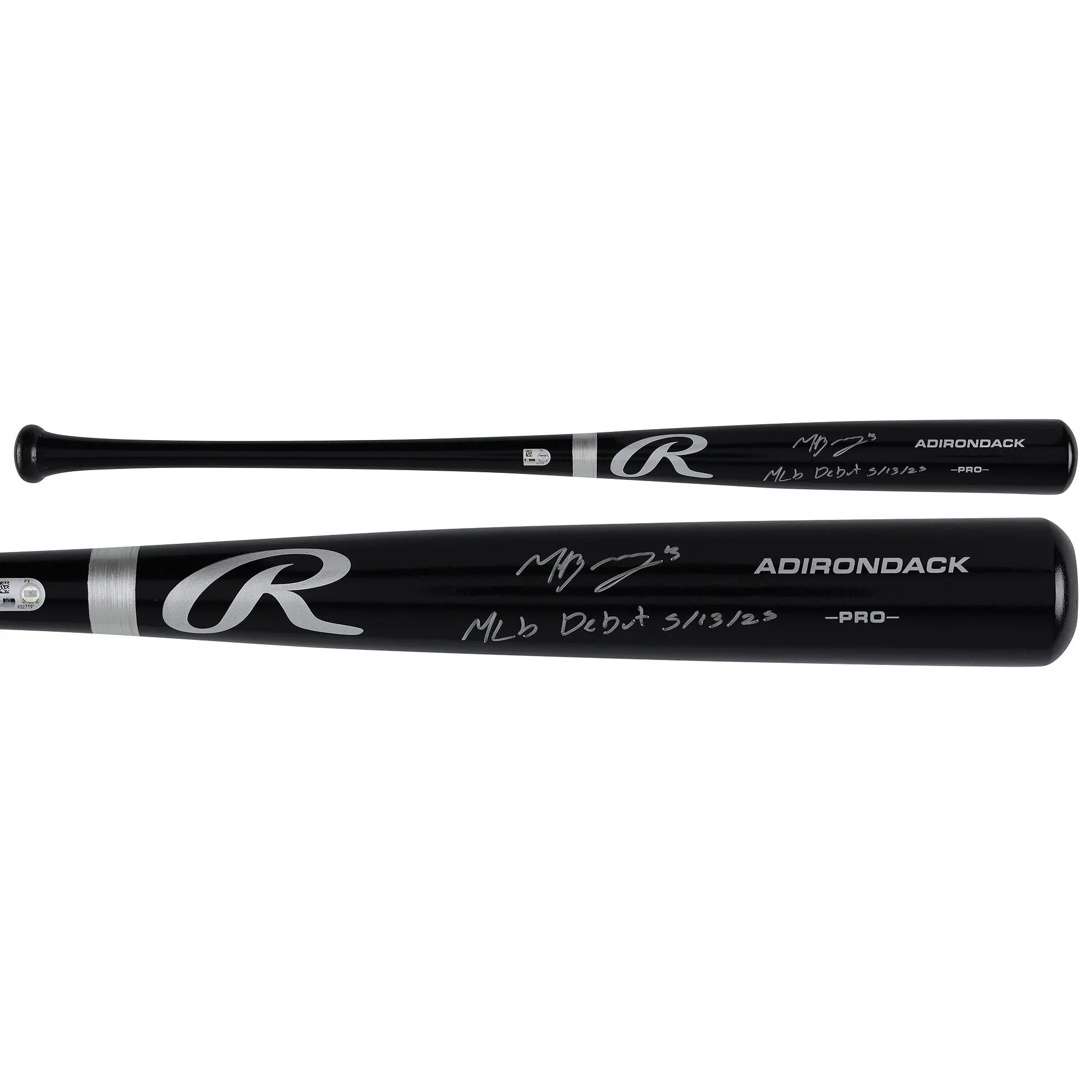 Moises Ballesteros Cubs Signed Black Rawlings Pro Bat w/MLB Debut 5/13/25 Insc