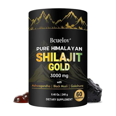 Bcuelov Pure Himalayan gold shilajit Health Supplement Supports Energy level, Supports joint health 60 Capsules