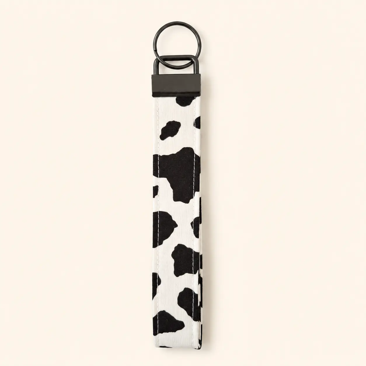 Cow Print Wristlet Keychain