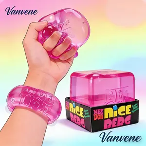 Berg Pink XL Giant Cube Solid Squish Jelly Ice Block - HUGE