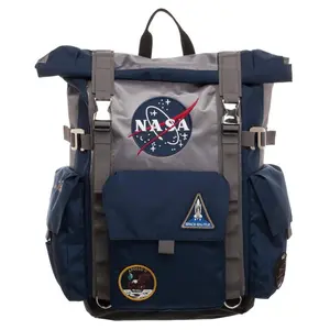 NASA Backpack Roll Top Built Up Laptop Bag NASA Backpack Roll Top Built Up Laptop Bag