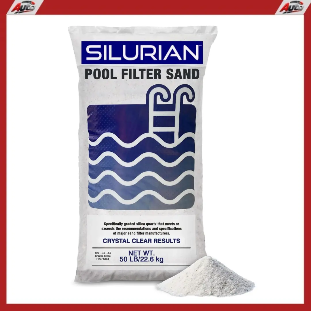 20-Grade Silica Quartz Filter Sand for Pool Pump System, 50 lb Bag - White Filtration Media for Crystal Clear and Cleaner Water in Inground & Above Ground Swimming Pools