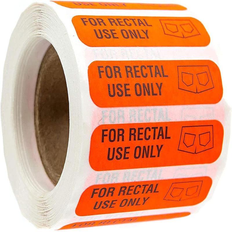 Rectal Use Only Sticker (500pcs/roll), Funny Joke Gag Sticker, Practical Jokes Gifts for Adults & Kids, Self Adhesive Sticker for Home Kitchen-MM