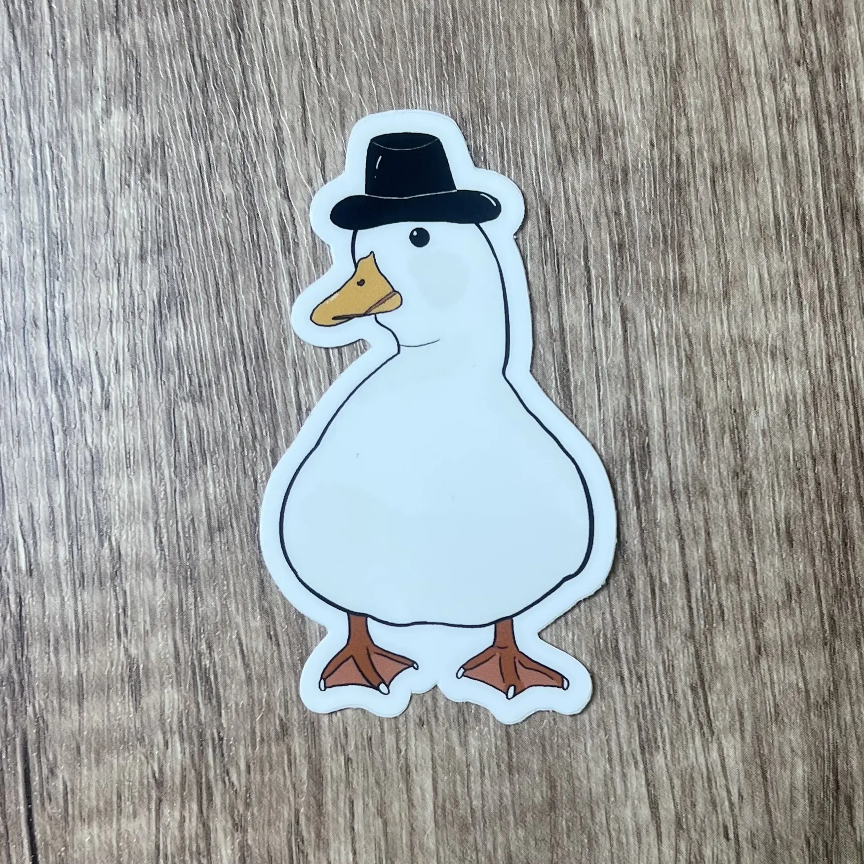 Mr. Whip the Duck Top Hat Sticker