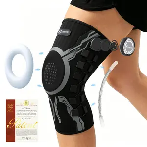 Kuangmi Smart Knob Knee Brace with Patella Gel Pad and Lateral Stabilizer, Compression Knee Brace for Exercise (Single), KMh752