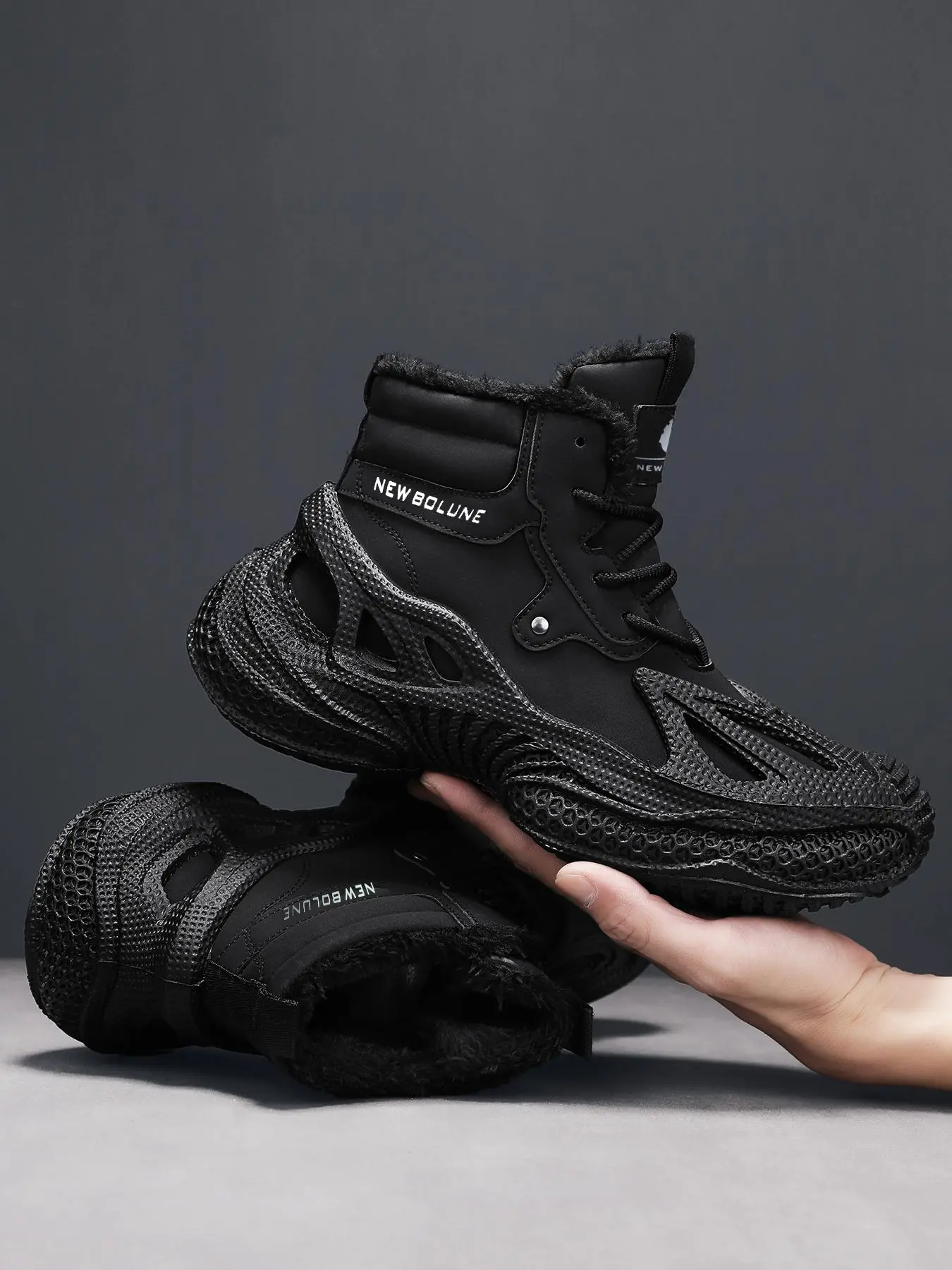 Men's Fashion Snow Boots 2025: Techwear Design, Fleece-Lined Warmth & Yellow Duck Boot Style Non-Slip for Trails & Urban Commute, Perfect for Autumn/Winter Daily Wear