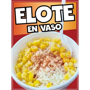 Elote en Vaso Decal Corn in a Cup Sticker Window Sticker Mexican Food Truck Concession Vinyl Restaurant Wall Poster Sticker