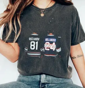 Limited Comfort Colors Hollanov T-Shirt, Hudson Williams Connor Storrie Tee Heated Rivalry Inspired Shirt, Ilya Rozanov Shane Hollander Shirt