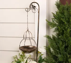 Garden Reflections Plant Stand w/ Metal Pot and Hook