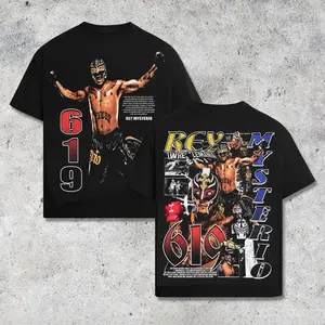 [WWE] La Lagartija Verde Rey Mysterio 619 WWE Premium Graphic Wrestling T Shirt Cotton Streetwear Tee, Vintage Lucha Mask Shirt, WWE Fan Apparel Gift, Wrestling Merch for WWE, WWE Event Outfit
