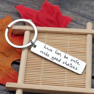 Engraved Keychain for Son Daughter Driving Safety, College Graduation Gift, Sweet 16 Birthday Present, Meaningful Keychain, Handmade Keychain